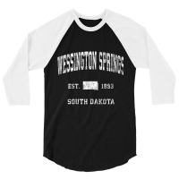 Wessington Springs South Dakota Sd Vintage Athletic Sports D Tank Top 3/4 Sleeve Shirt | Artistshot