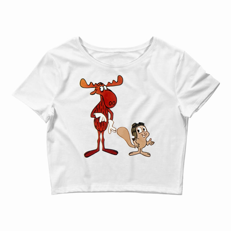 Rocky And Bullwinkle Crop Top by cm-arts | Artistshot