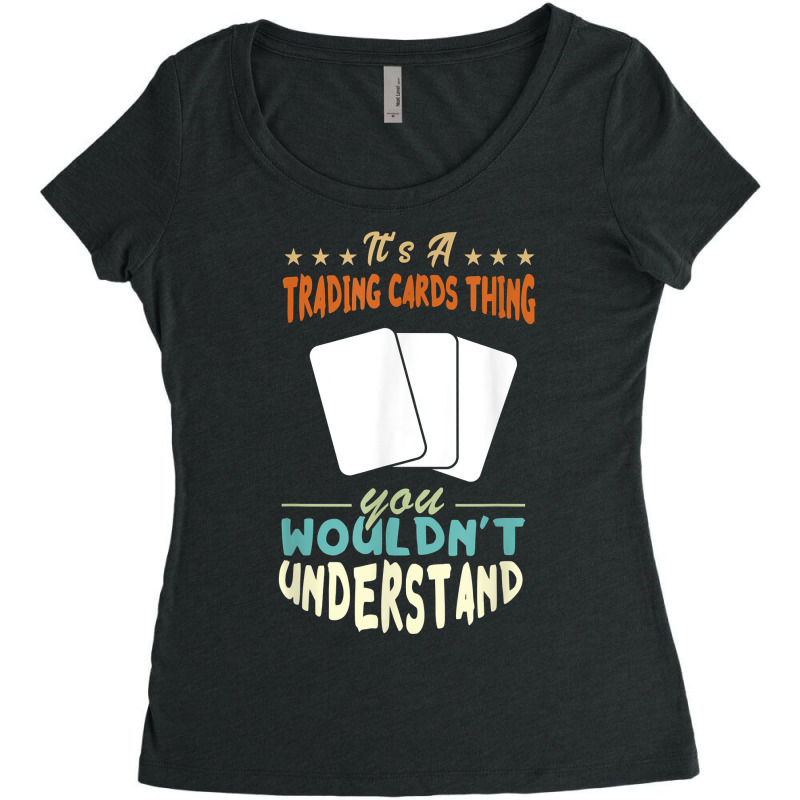 Trading Cards Thing Cardboard Collectibles Trading Card Game T Shirt Women's Triblend Scoop T-shirt by cm-arts | Artistshot