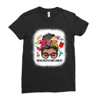 Messy Bun Black Women Dialysis Technician Life Gifts T Shirt Ladies Fitted T-shirt | Artistshot