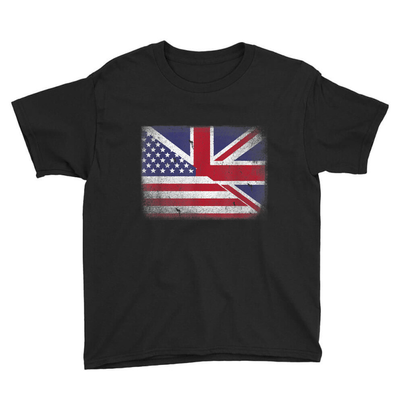 British American Flag T Shirt Great Britain Union Jack . Youth Tee | Artistshot