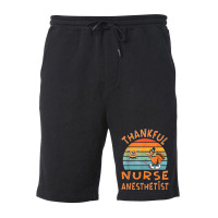 Nurse Anesthetist Job Funny Thanksgiving T Shirt Fleece Short | Artistshot