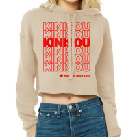 Kinisou Thank You Shopping Bag Design Chuuk Micronesia Gift T Shirt Cropped Hoodie | Artistshot