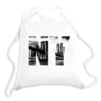 Brooklyn New York Skyline Hoodie Brooklyn Sweatshirt Drawstring Bags | Artistshot