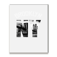 Brooklyn New York Skyline Hoodie Brooklyn Sweatshirt Metal Print Vertical | Artistshot