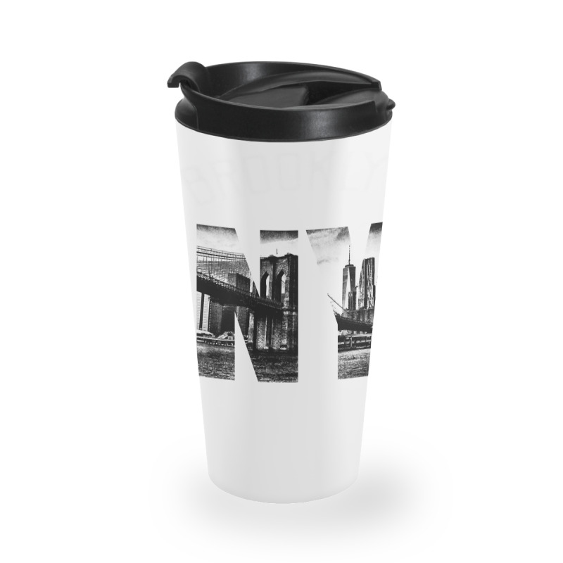 Brooklyn New York Skyline Hoodie Brooklyn Sweatshirt Travel Mug | Artistshot