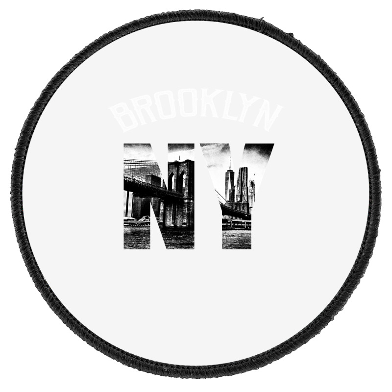 Brooklyn New York Skyline Hoodie Brooklyn Sweatshirt Round Patch | Artistshot