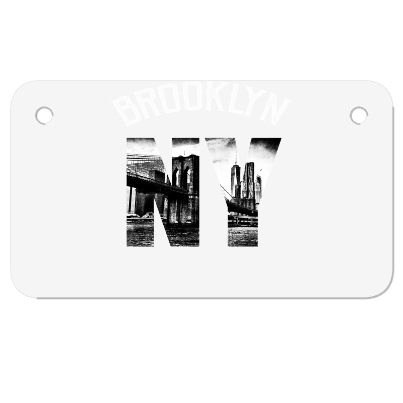 Brooklyn New York Skyline Hoodie Brooklyn Sweatshirt Motorcycle License Plate | Artistshot