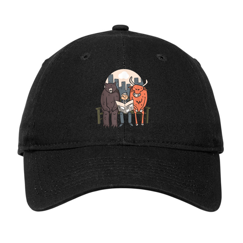 Bear And Bull Stock Market Trader Adjustable Cap by AmberUshka | Artistshot