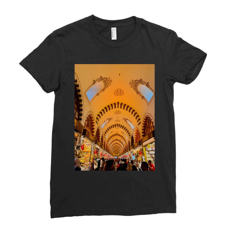 Istanbul  Fatih Market Ladies Fitted T-Shirt by cm-arts | Artistshot