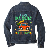 Camp Camping I Canall Day Funny T Camper Ladies Denim Jacket | Artistshot