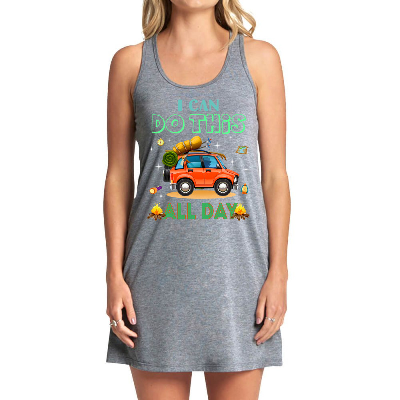 Camp Camping I Canall Day Funny T Camper Tank Dress by cm-arts | Artistshot