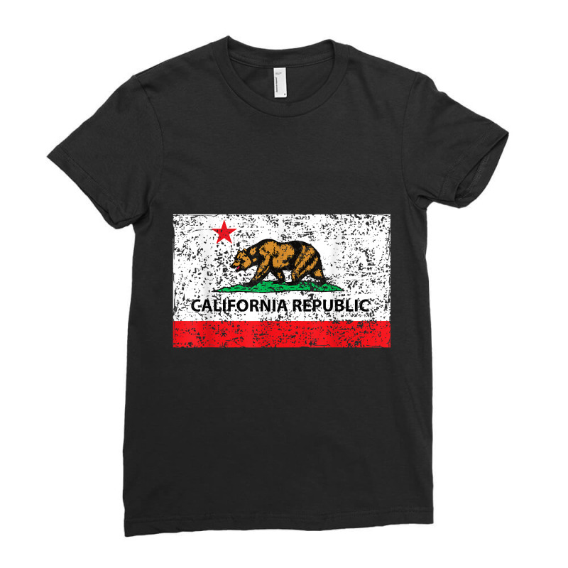 California Republic Cali Flag T Shirt Socal Norcal Cencal T Ladies Fitted T-Shirt by cm-arts | Artistshot