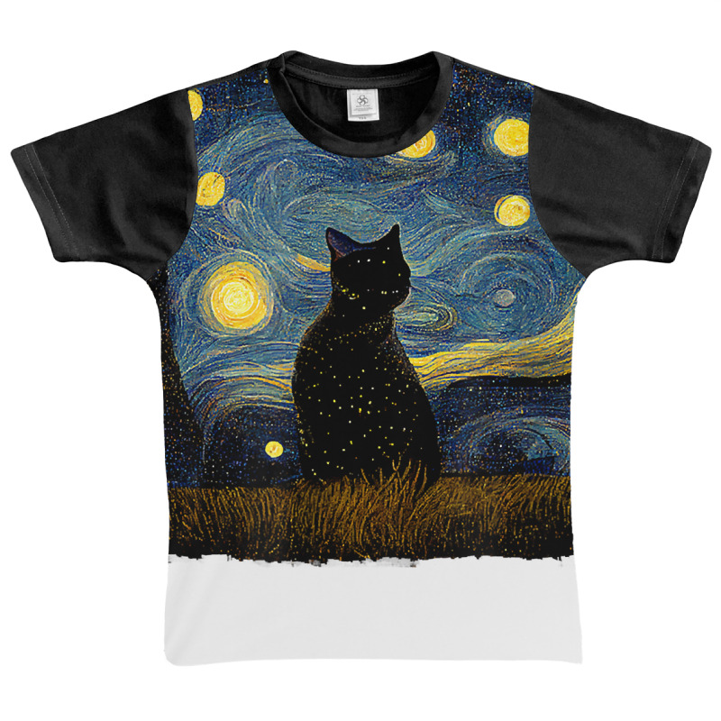 Cats Starry Night Painterly Aesthetic T Shirt Graphic Youth T-shirt by cm-arts | Artistshot