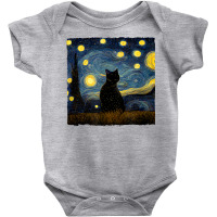 Cats Starry Night Painterly Aesthetic T Shirt Baby Bodysuit | Artistshot