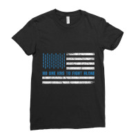 Diabetes Awareness No One Has To Fight Alone American Flag T Shirt Ladies Fitted T-shirt | Artistshot