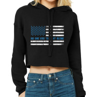 Diabetes Awareness No One Has To Fight Alone American Flag T Shirt Cropped Hoodie | Artistshot