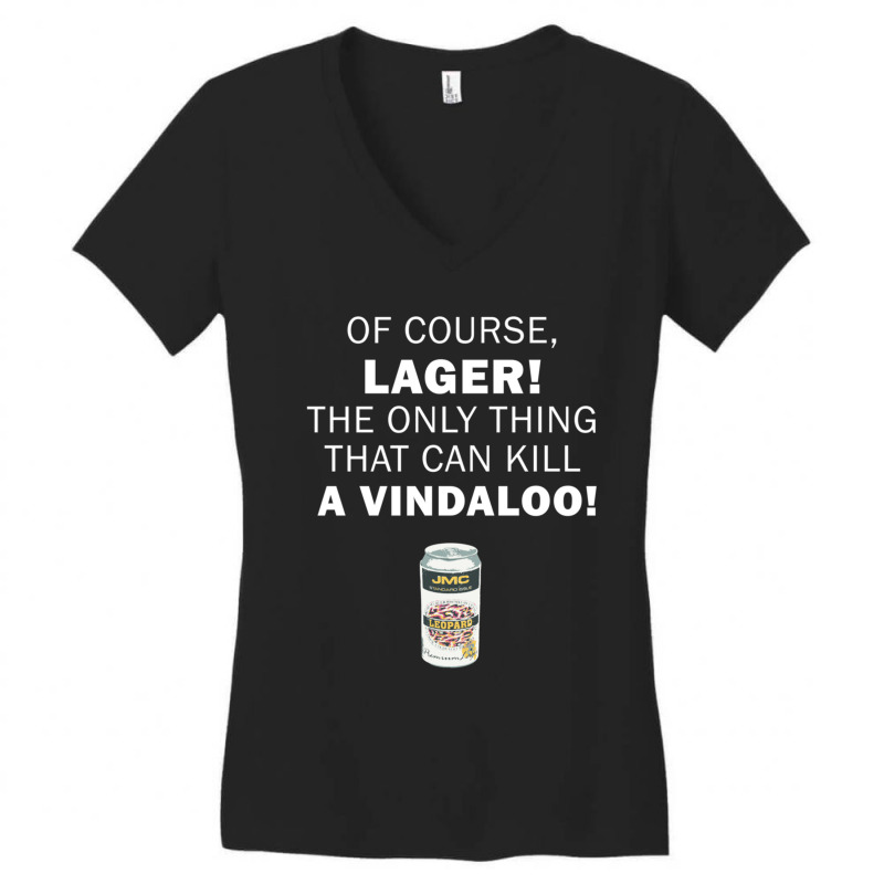 The Only Thing That Can Kill A Vindaloo! Funny Red Dwarf Quote Women's V-Neck T-Shirt by cm-arts | Artistshot