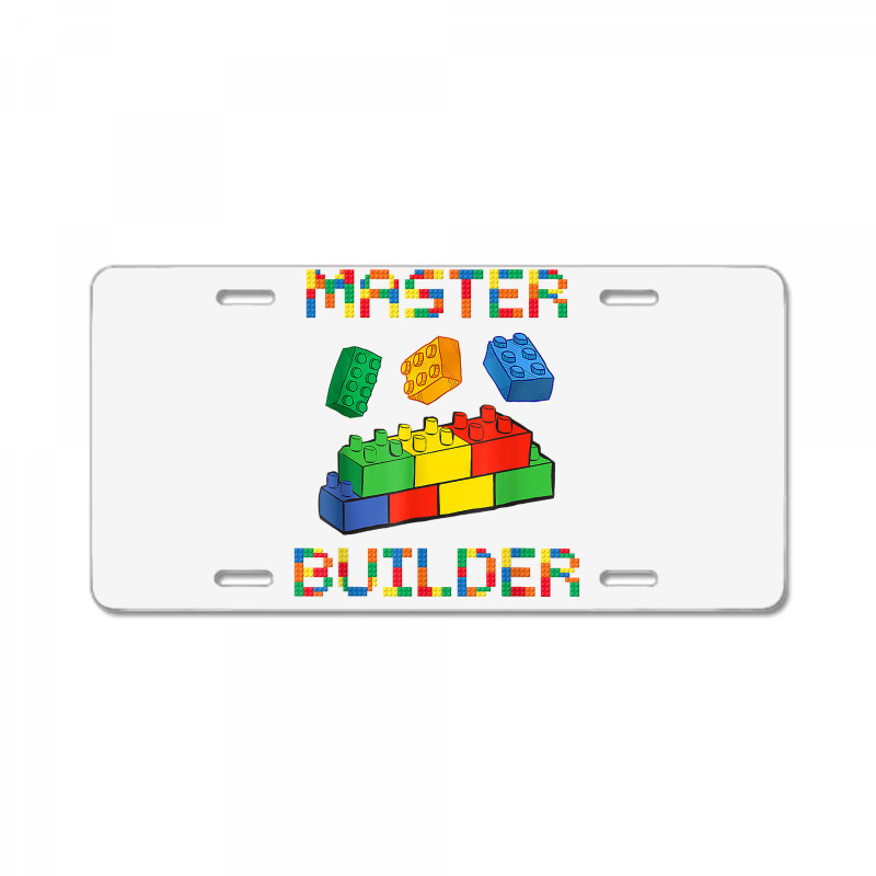 Brick Builder Blocks Building Master Builder Funny Toys Kids T Shirt License Plate | Artistshot