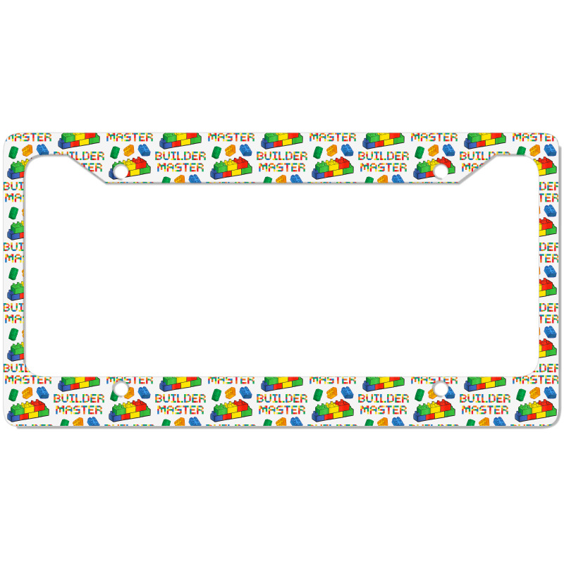 Brick Builder Blocks Building Master Builder Funny Toys Kids T Shirt License Plate Frame | Artistshot