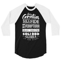 Sola Scriptura Protestant Christian Reformation 5 Solas T Shirt 3/4 Sleeve Shirt | Artistshot