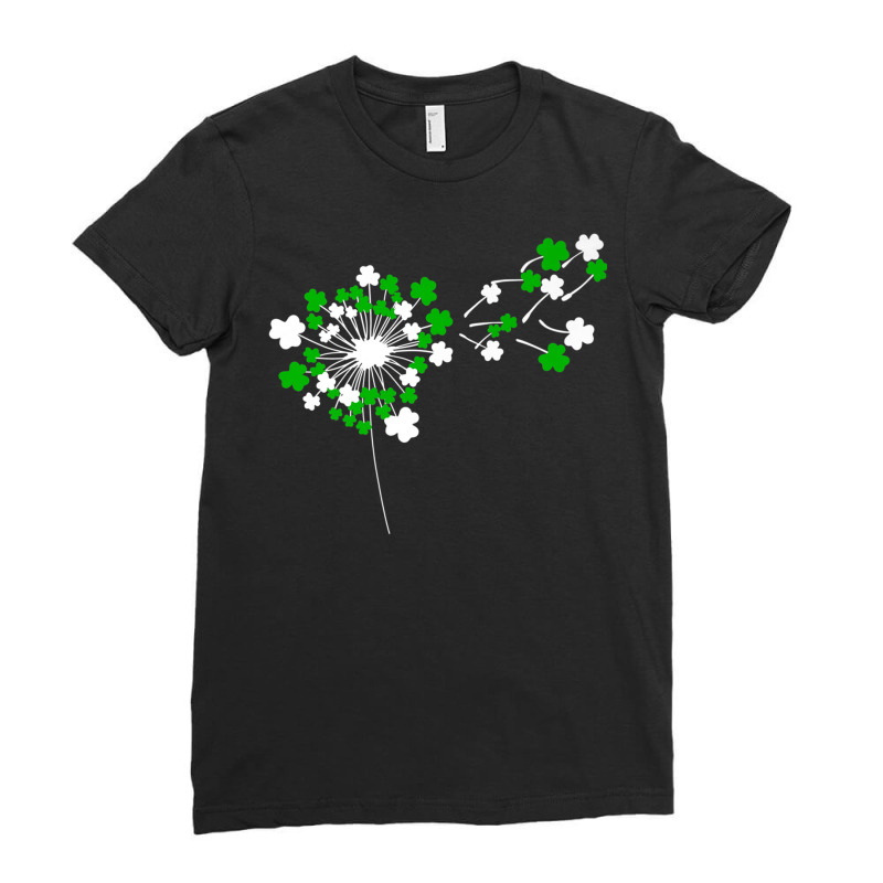 Dandelion St Patrick Day Women Irish Lucky Shamrock Clover Premium T S Ladies Fitted T-Shirt by nyce | Artistshot