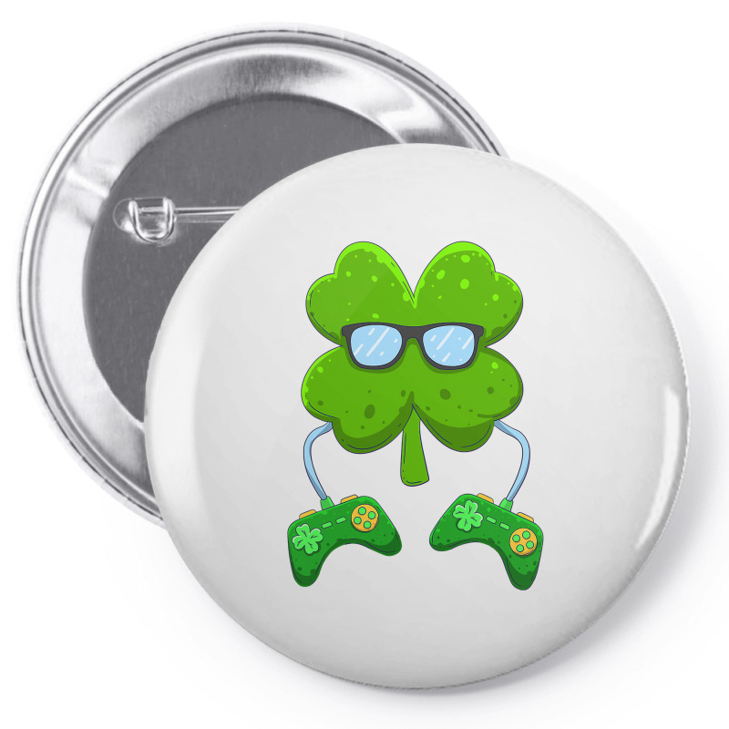 Irish Gamer Controller Shamrock Boys Men St Patricks Day T Shirt Pin-back button by tea.fashion | Artistshot