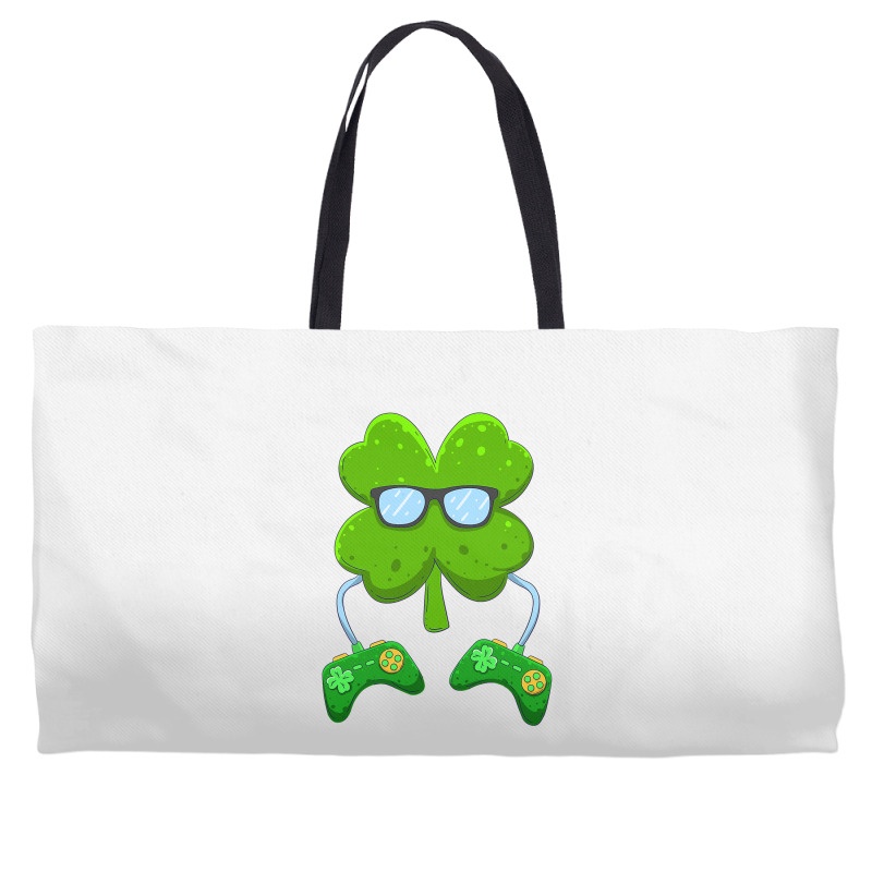 Irish Gamer Controller Shamrock Boys Men St Patricks Day T Shirt Weekender Totes by tea.fashion | Artistshot