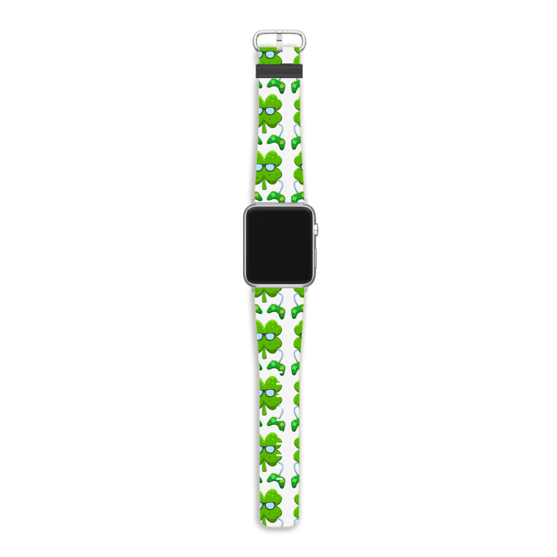 Irish Gamer Controller Shamrock Boys Men St Patricks Day T Shirt Apple Watch Band by tea.fashion | Artistshot