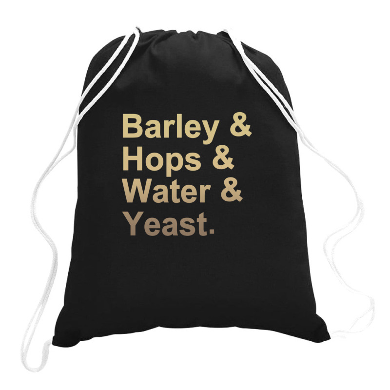 Barley Hops Water Yeast .png Drawstring Bags | Artistshot