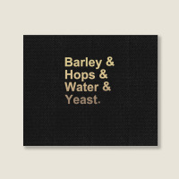 Barley Hops Water Yeast .png Landscape Canvas Print | Artistshot