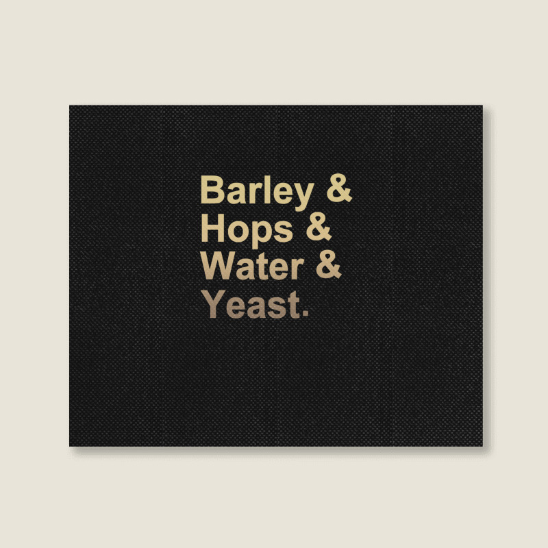 Barley Hops Water Yeast .png Landscape Canvas Print | Artistshot