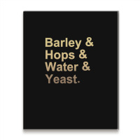 Barley Hops Water Yeast .png Metal Print Vertical | Artistshot