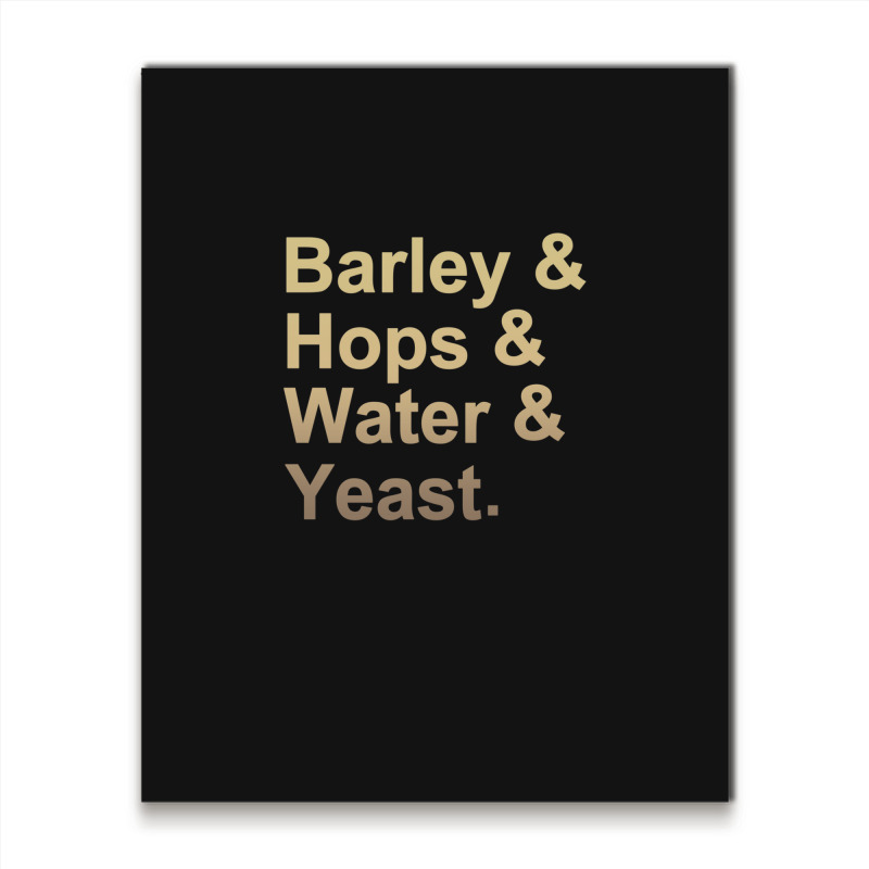 Barley Hops Water Yeast .png Metal Print Vertical | Artistshot