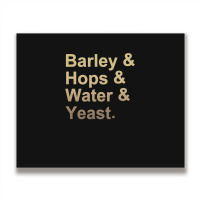 Barley Hops Water Yeast .png Metal Print Horizontal | Artistshot