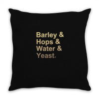 Barley Hops Water Yeast .png Throw Pillow | Artistshot