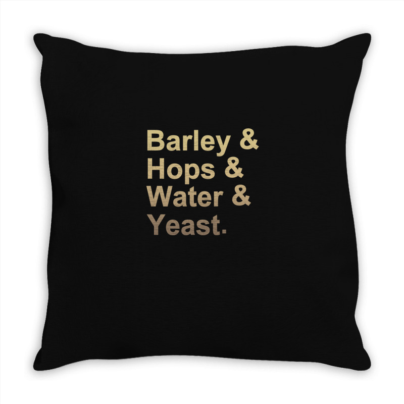 Barley Hops Water Yeast .png Throw Pillow | Artistshot