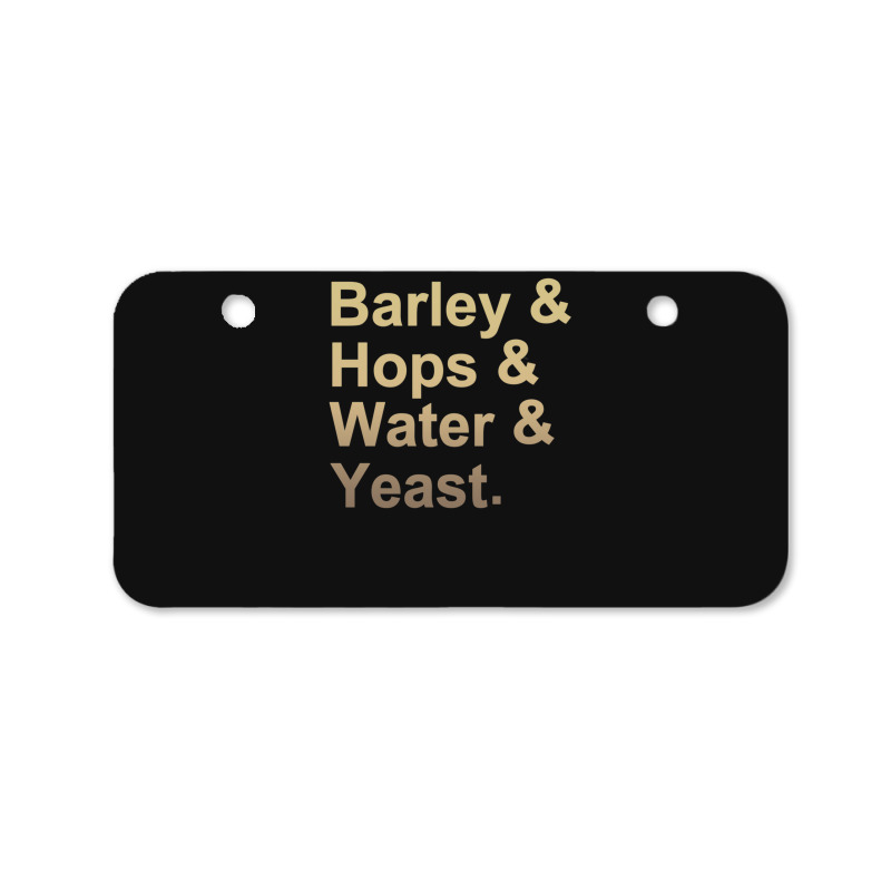 Barley Hops Water Yeast .png Bicycle License Plate | Artistshot