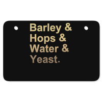 Barley Hops Water Yeast .png Atv License Plate | Artistshot