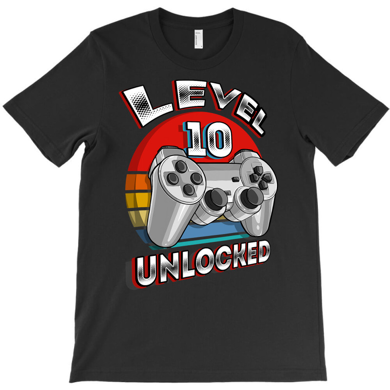 Level 10 Unlocked Matching Video Game 10th Birthday Gift Boy T Shirt T-shirt | Artistshot