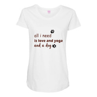 All I Need Is Love And Yoga Maternity Scoop Neck T-shirt | Artistshot