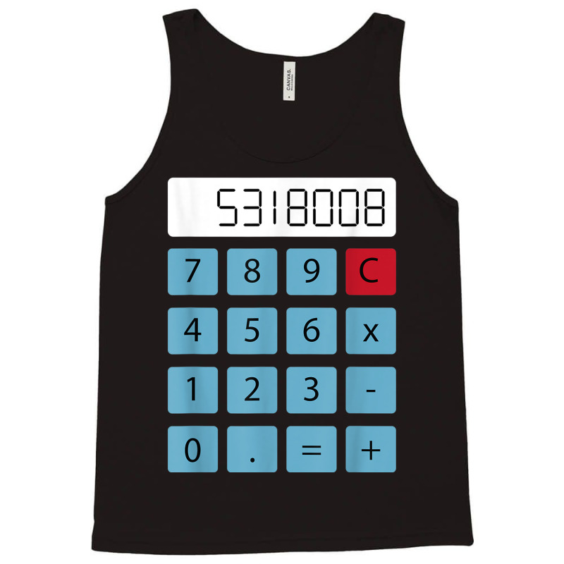 Boobies Calculator Upside Down Funny Apparel Tank Top by MaraRojas | Artistshot