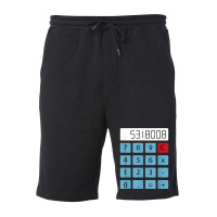 Boobies Calculator Upside Down Funny Apparel Fleece Short | Artistshot