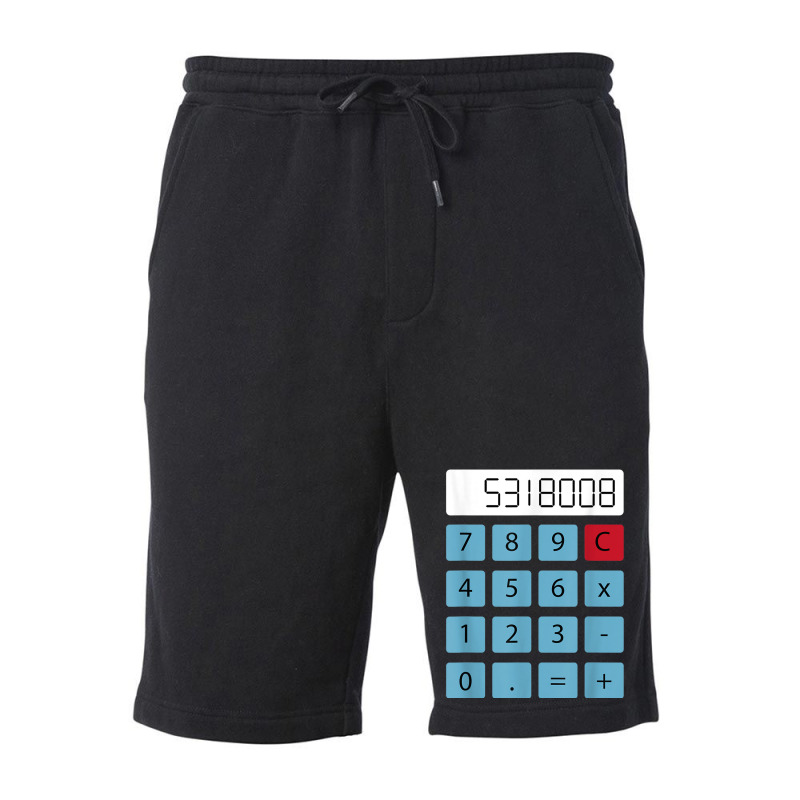 Boobies Calculator Upside Down Funny Apparel Fleece Short by MaraRojas | Artistshot