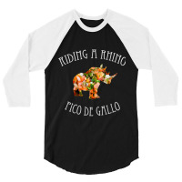 Dance Gavin Dance Riding A Rhino Pico De Gallo 3/4 Sleeve Shirt | Artistshot