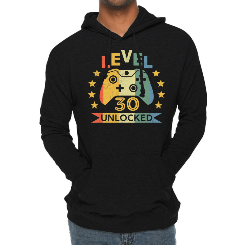 Level 30 Unlocked Shirt Video Game Birthday Gift Boys T Shirt Lightweight Hoodie | Artistshot