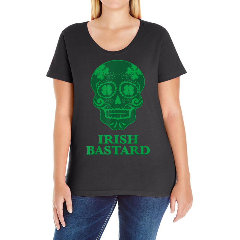 Men's Irish St Patricks Day T Shirt  Irish Bastard Ladies Curvy T-Shirt by cm-arts | Artistshot