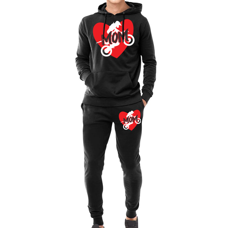 Love Dirt Bike Mom Race Gift Motorcycle Riders Mom Moto Sweatshirt Hoodie & Jogger Set | Artistshot