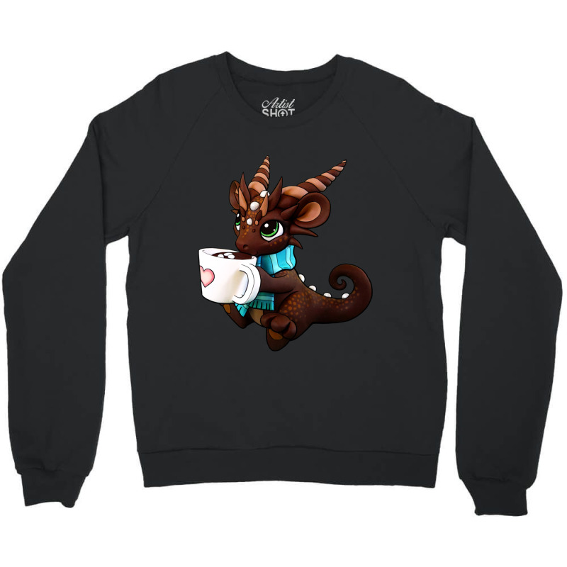 Hot Cocoa Dragon Crewneck Sweatshirt by cm-arts | Artistshot