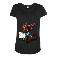 Hot Cocoa Dragon Maternity Scoop Neck T-shirt | Artistshot